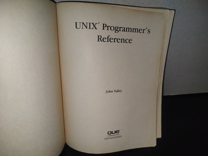 132- Unix Programmer'S Reference - John J. Valley - 1991
