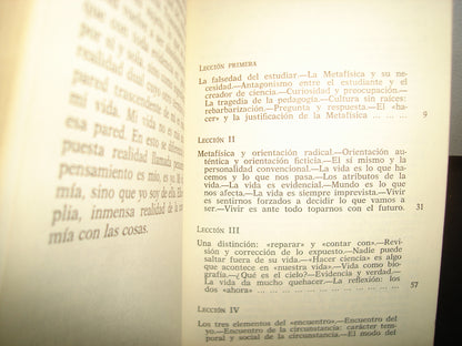 169- Unas Lecciones De Metafísica - Ortega Y Gasset