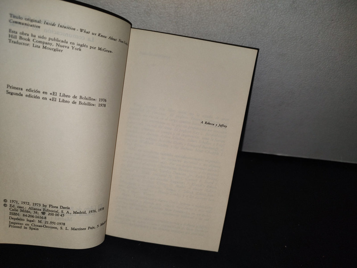 75- Flora Davis: La Comunicación No Verbal - Alianza Editorial - 1978