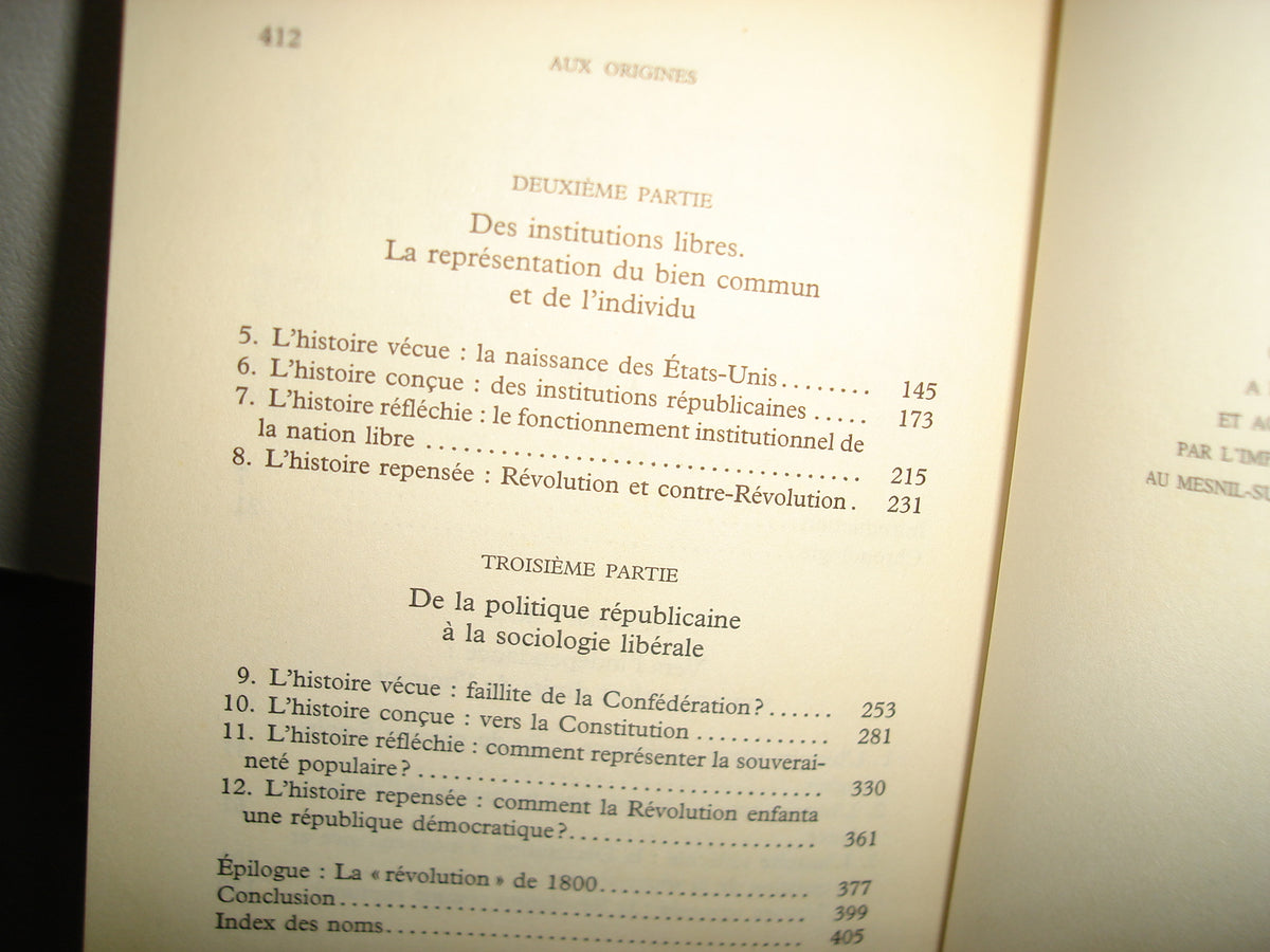 169- Francés - Aux Origines De La Pensée Politique Américaine - Dick Howard
