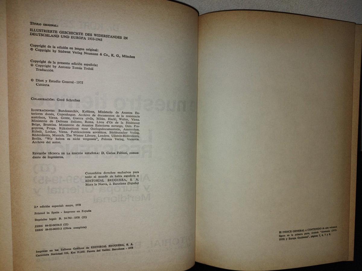 201- Grandes Guerras De Nuestro Tiempo 6: La Resistencia (II), Alemania (1939-1945) Y Europa Oriental Y Meridional - Editorial Bruguera, 1978