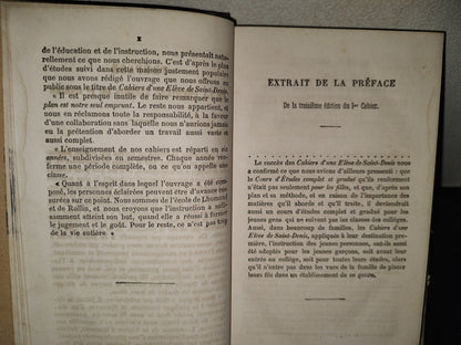198- Cahiers D'Une Élève De Saint Denis III - Louis Baude - Paris, Bibliothèque D'Éducation, 1880'S