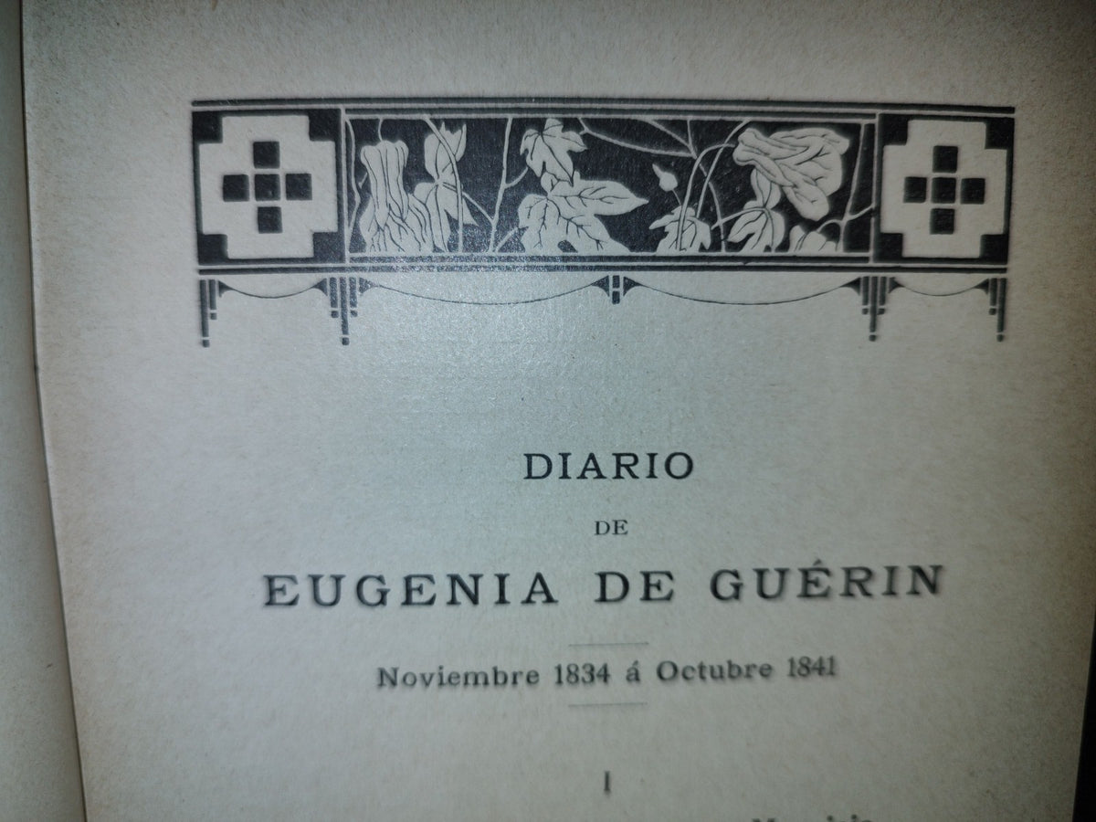 199- Eugenia De Guérin. Diario Y Fragmentos - G. S. Trebutien - Gustavo Gili Editor - 1910