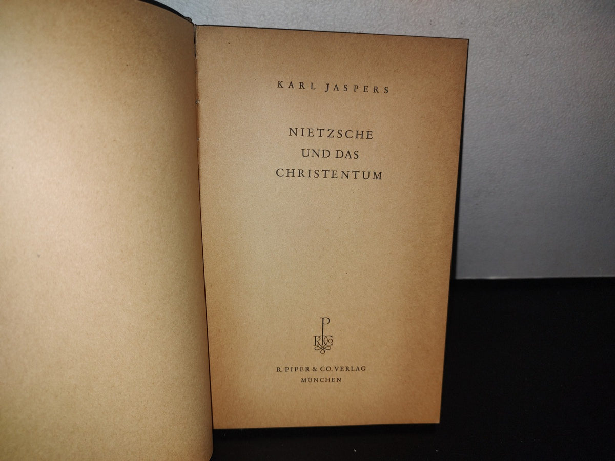 128- Nietzsche Und Das Christentum - Karl Jaspers - R. Piper & Co. Verlag. München, 1952