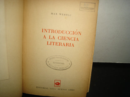7- Introducción A La Ciencia Literaria - Max Wehrl