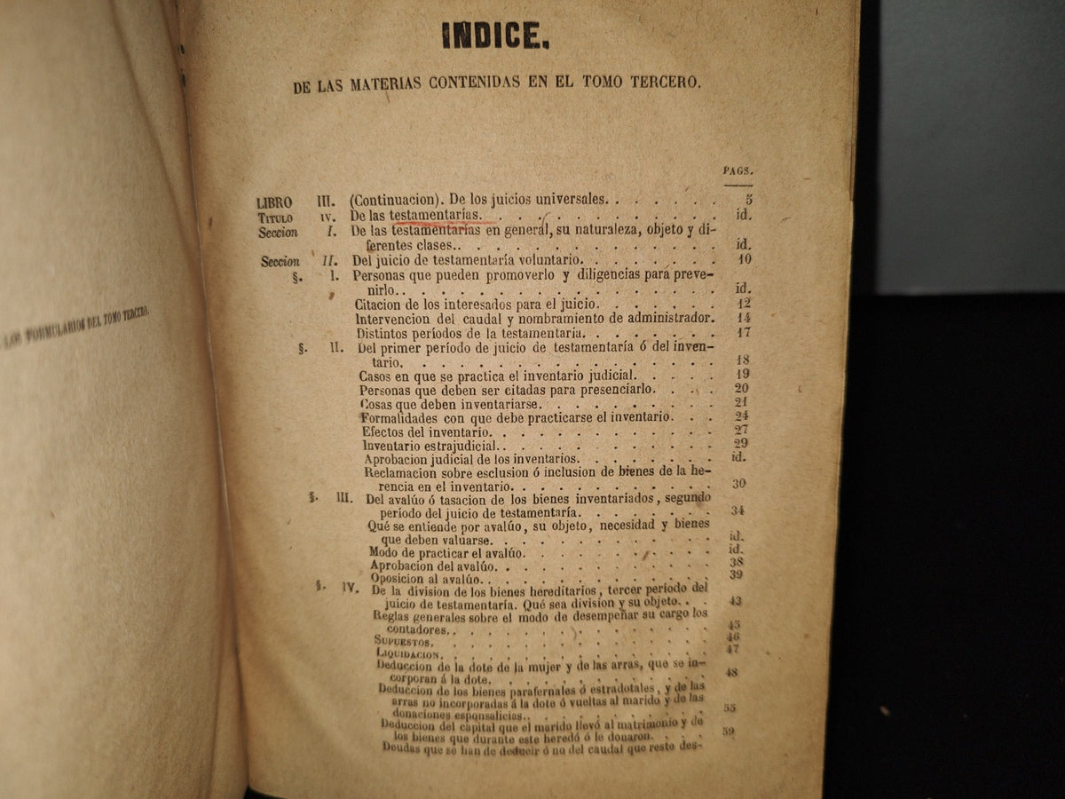59- Tratado Histórico, Crítico Filosófico. Procedimientos Judiciales En Materia Civil, Según La Nueva Ley Del Enjuiciamiento; Con Sus Correspondientes Formularios. Tomo III - José De Vicente . Madrid, Imprenta Y Librería De Gaspar Y Roig, Editores, 1858