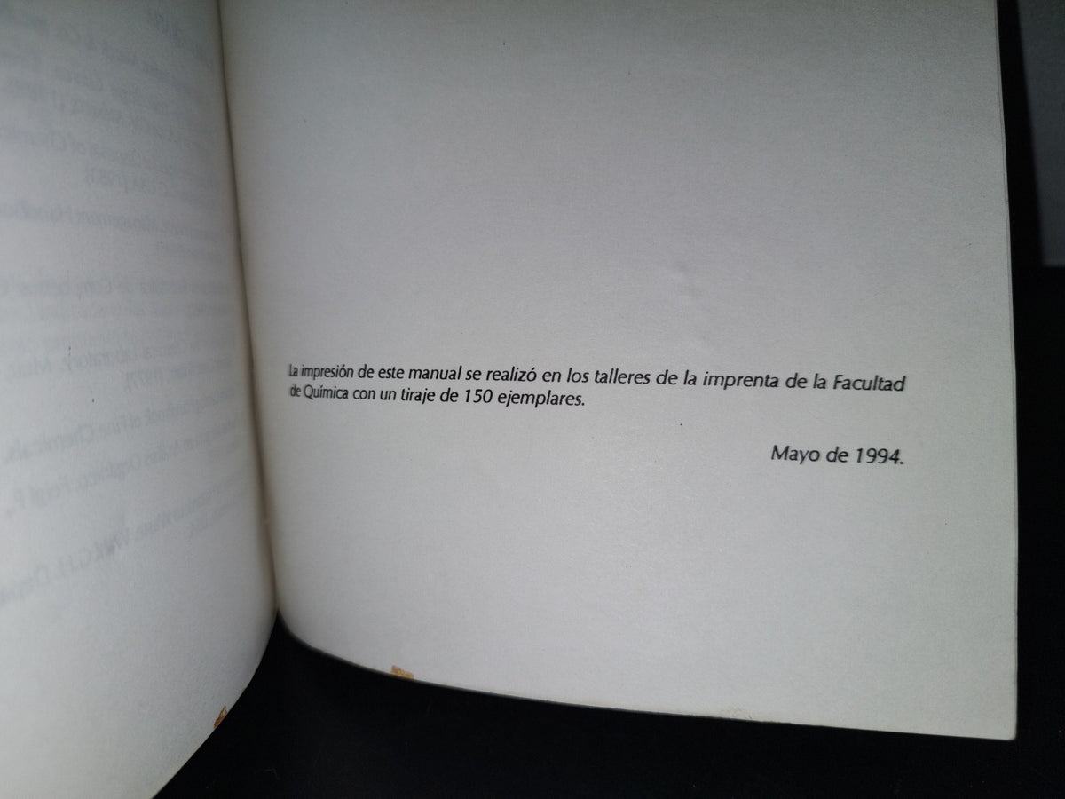 202- Manual De Prácticas De Laboratorio. Compuestos Carbonílicos. Química Orgánica Iv. 1635 (Q). Universidad Nacional Autónoma De México. Facultad De Química. Departamento De Química Orgánica - 1994