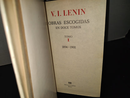 196- Lenin. Obras Escogidas En Doce Tomos. Tomo I - Editorial Progreso, Moscú, 1976