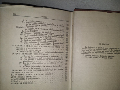 196- Lenin. Obras Escogidas En Doce Tomos. Tomo I - Editorial Progreso, Moscú, 1976