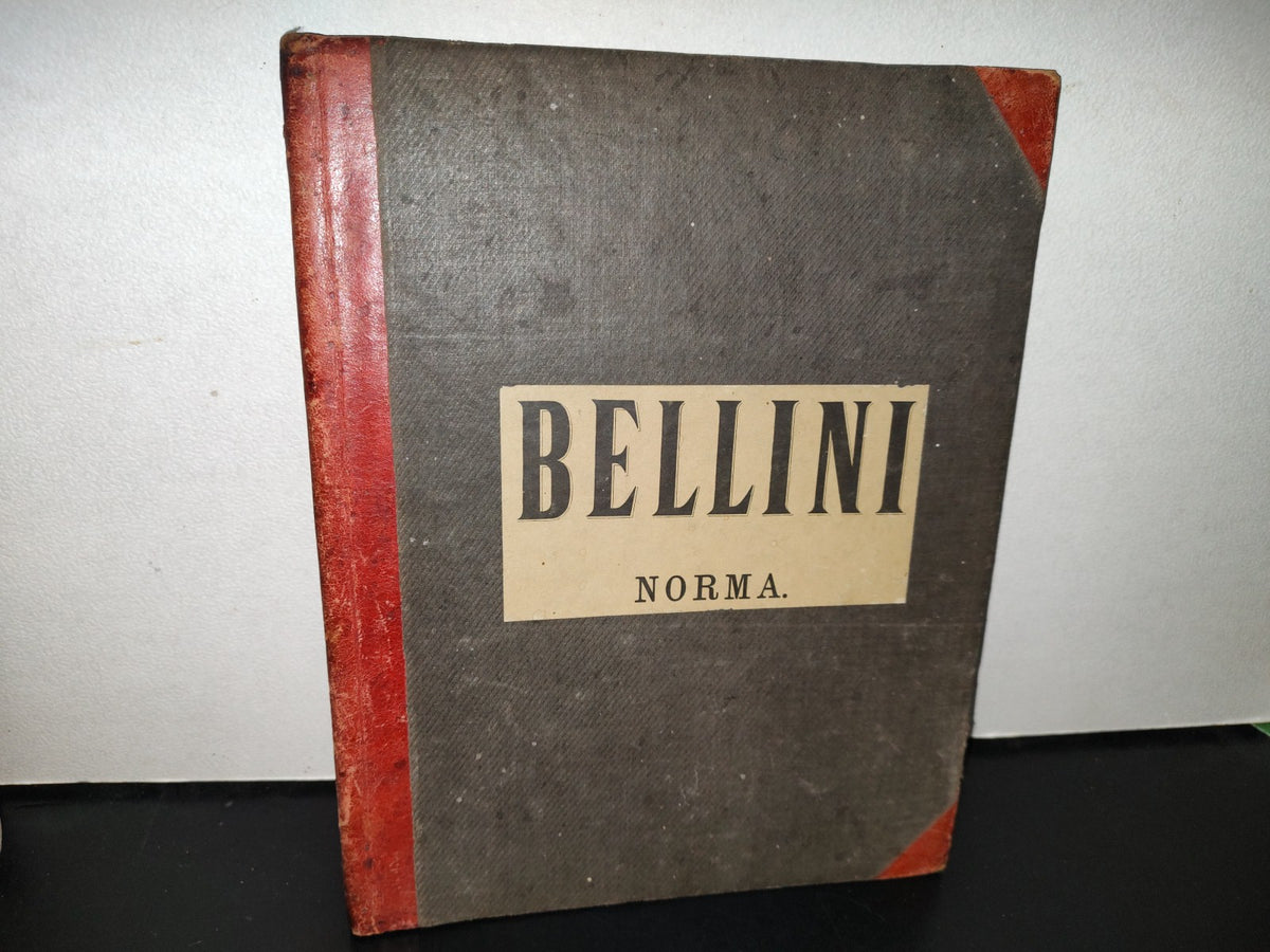 124- Antiguo Libro Alemán De Partituras De Piano. Bellini, Norma - Oper In2 Akten -1850'S