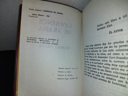 153- Lawrence De Arabia - Robert Payne. Editorial Bruguera. Edición Especial: Julio, 1972
