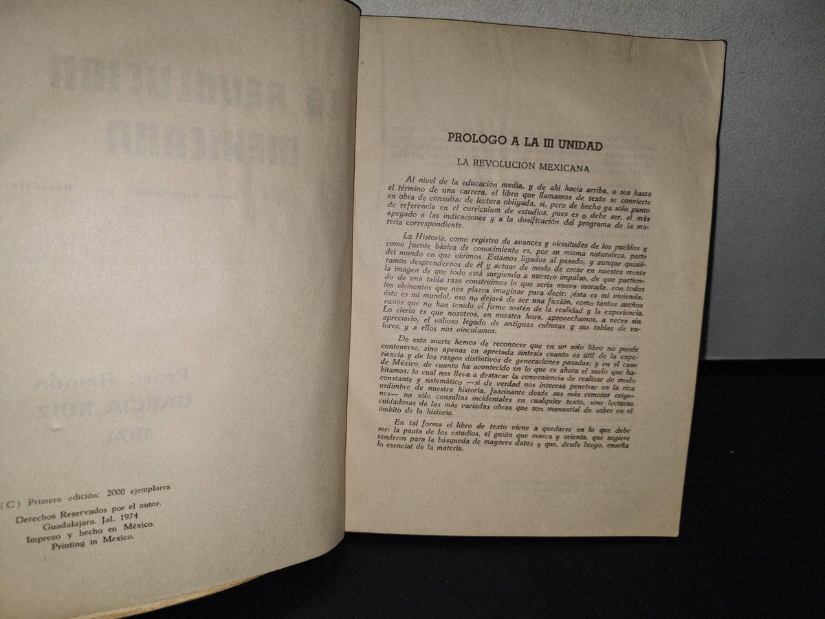 87-2- La Revolución Mexicana. Texto Programdo Para Bachillerato. Ramón García Ruiz - 1A. Ed. 1974