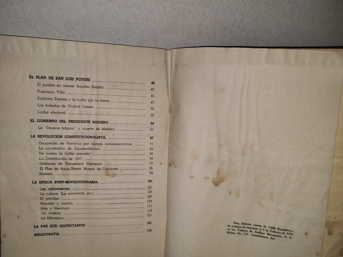 87-2- La Revolución Mexicana. Texto Programdo Para Bachillerato. Ramón García Ruiz - 1A. Ed. 1974