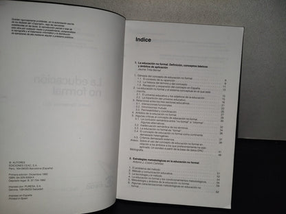 196- La Educación No Formal - Jaume Sarramona - 1992