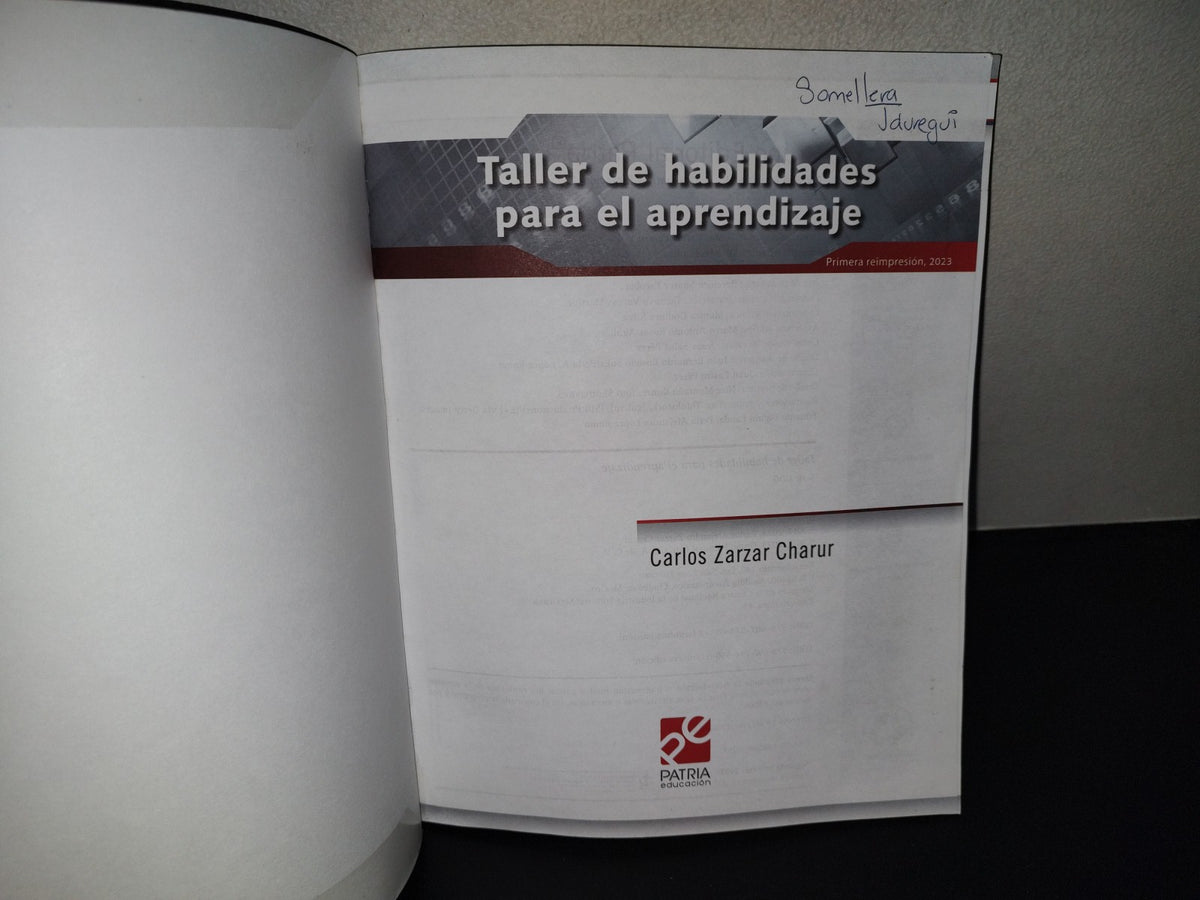 202- Taller De Habilidades Para El Aprenizaje - Carlos Zarzar Charur