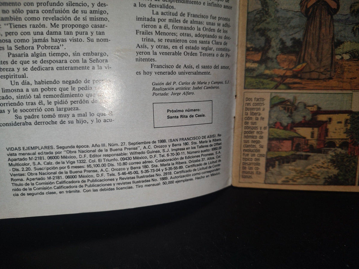 114- Vidas Ejemplares: San Francisco De Asís- No. 27, Septiembre 1988
