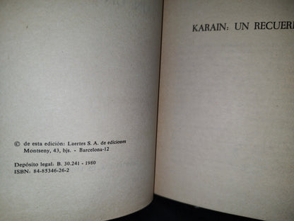 57- Karain: Un Recuerdo - Joseph Conrad - 1980