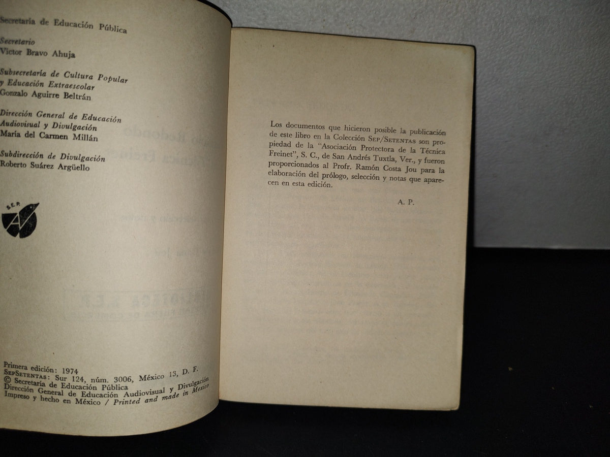 188- Patricio Redondo Y La Técnica Freinet - Sepsetentas - 1A. Ed. 1974