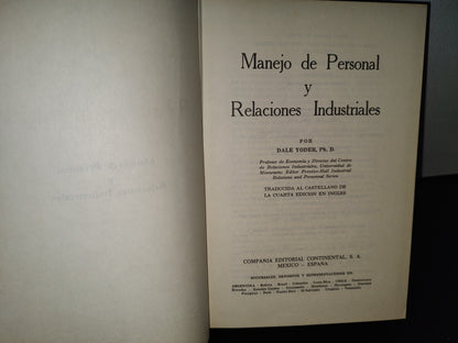 123- Manejo De Personal Y Relaciones Industriales - Dayle Yoder