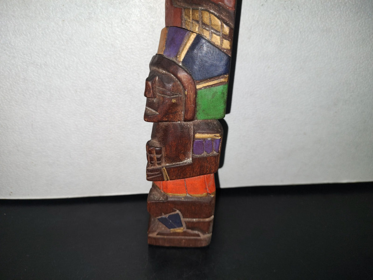 A2- Figura Tallada En Madera. Apache - 80'S