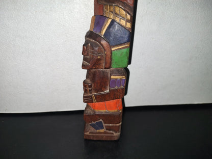 A2- Figura Tallada En Madera. Apache - 80'S
