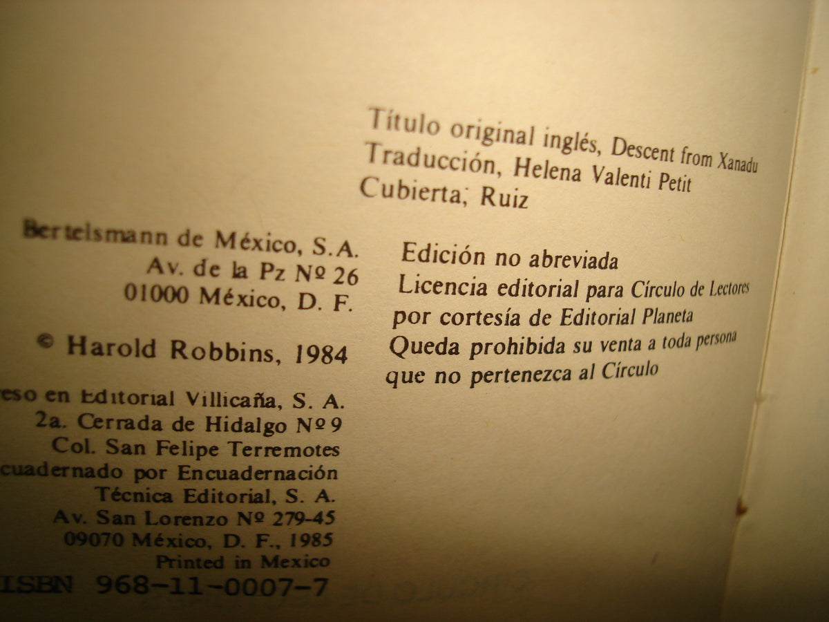 34- El Descenso De Xanadú - Harold Robbins