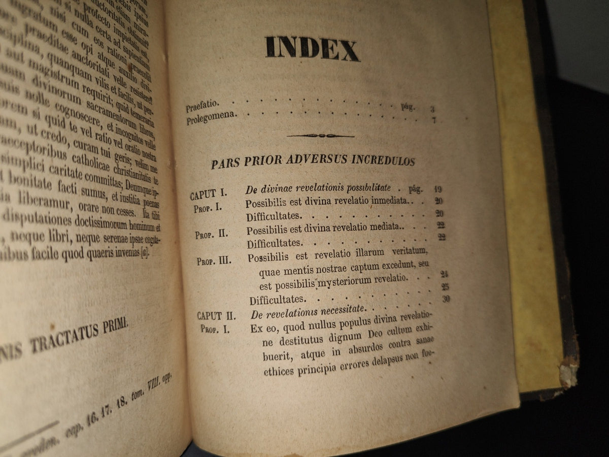 173- Praelectiones Theologicae. Quas In Collegio Romano S. I. Vol. I - Ioannes Perrone - GUADALAXARAE. In Tip. Civis Dionisii Rodriguez, 1856