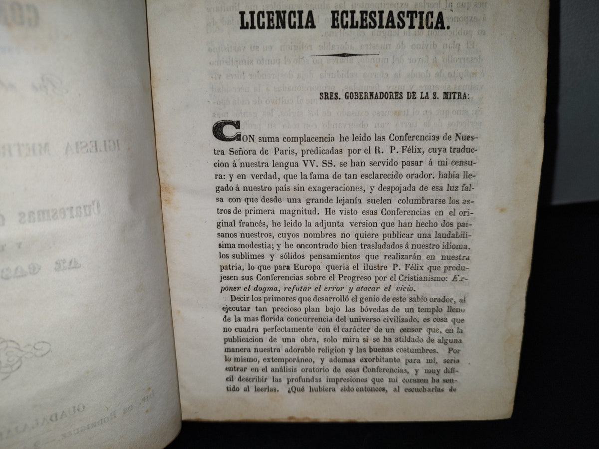 211- El Progreso Por El Cristianismo - P. Félix - Guadalajara, 1859