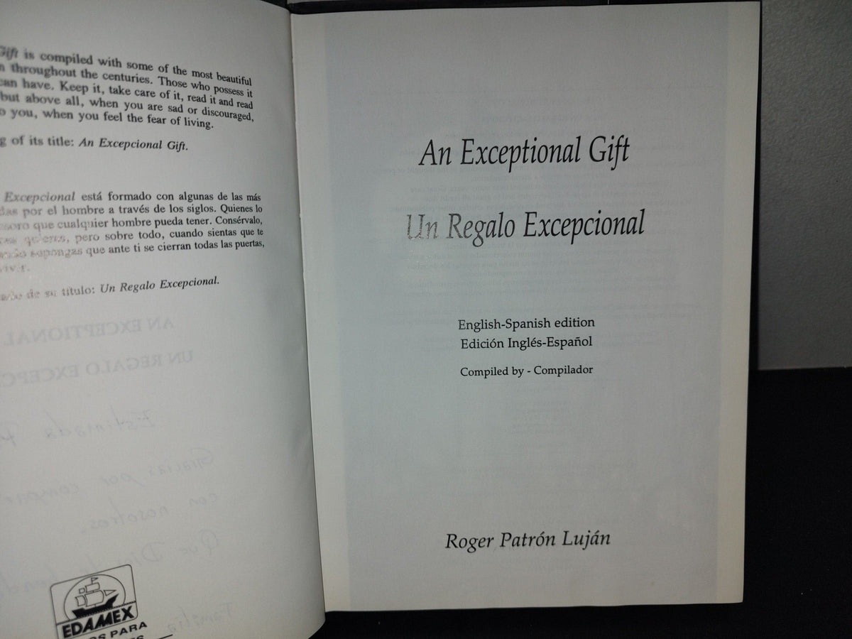 201- Un Regalo Excepcional - Roger Patrón Luján. Edición Bilingüe - Edamex, 1999