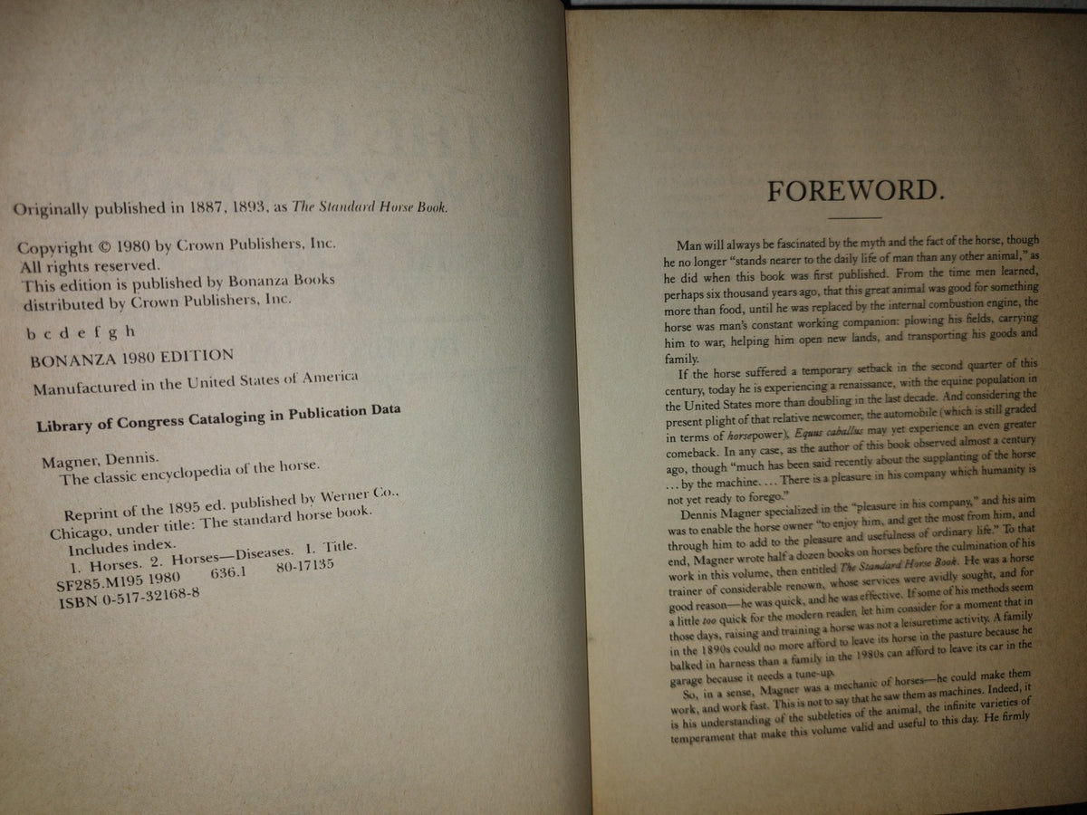 173- Enciclopedia Del Caballo. The Classic Encyclopedia Of The Horse - Dennis Magner - Bonanza Edition 1980
