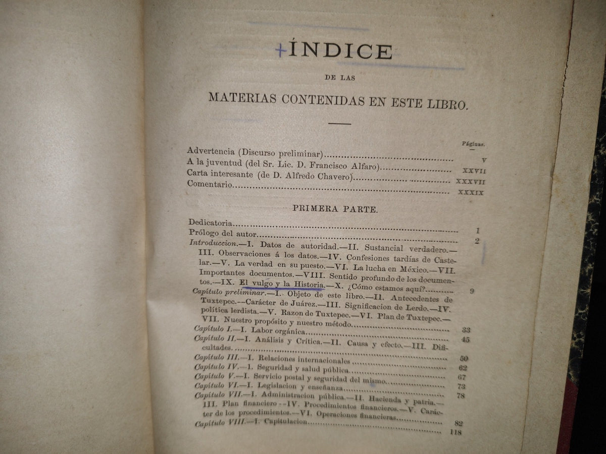 59- Principios De La Historia (Momento Supremo). Europa Y América. Próxima Transformación En Los Hechos Y En La Historia / La Lucha Es La Vida - José Román Leal - México, Oficina Tip. De La Secretaría De Fomento, 1890