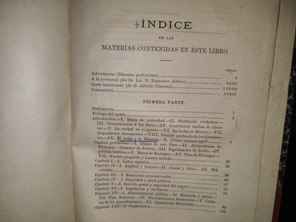 59- Principios De La Historia (Momento Supremo). Europa Y América. Próxima Transformación En Los Hechos Y En La Historia / La Lucha Es La Vida - José Román Leal - México, Oficina Tip. De La Secretaría De Fomento, 1890