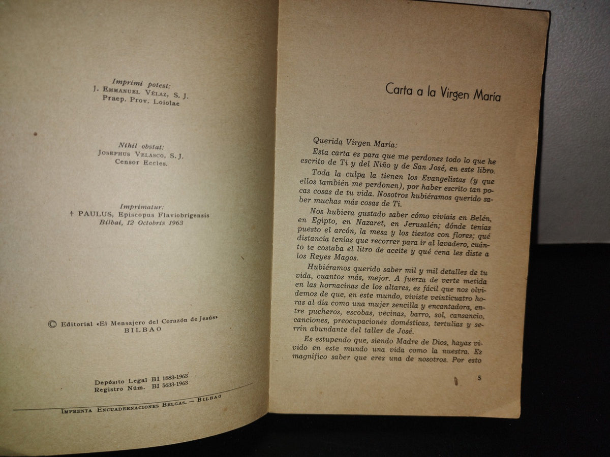 83- María, El Carpintero Y El Niño - Pedro María Iraolagoitia S. I. - 1963