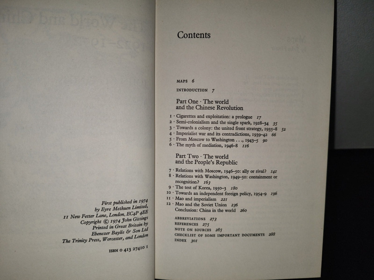 195- The World And China, 1922-1972 - John Gittings - First Published In 1974