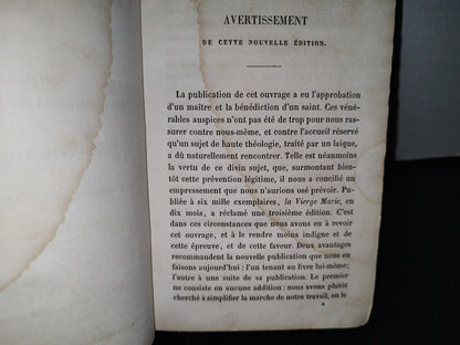 63- Francés. La Vierge Marie Et Le Plain Divin - Auguste Nicolas. 1Re. Partie - 1857