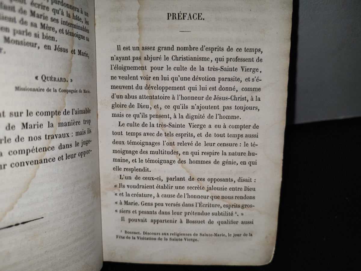 63- Francés. La Vierge Marie Et Le Plain Divin - Auguste Nicolas. 1Re. Partie - 1857