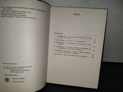 158- La Formación De Adultos - Joachim H. Knoll - Editorial Roca 1983