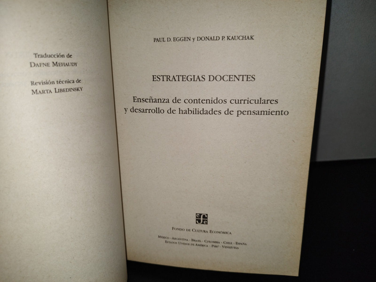 124- Estrategias Docentes. Enseñanza De Contenidos - Paul D. Eggen Y Donald P. Kauchak - 2000