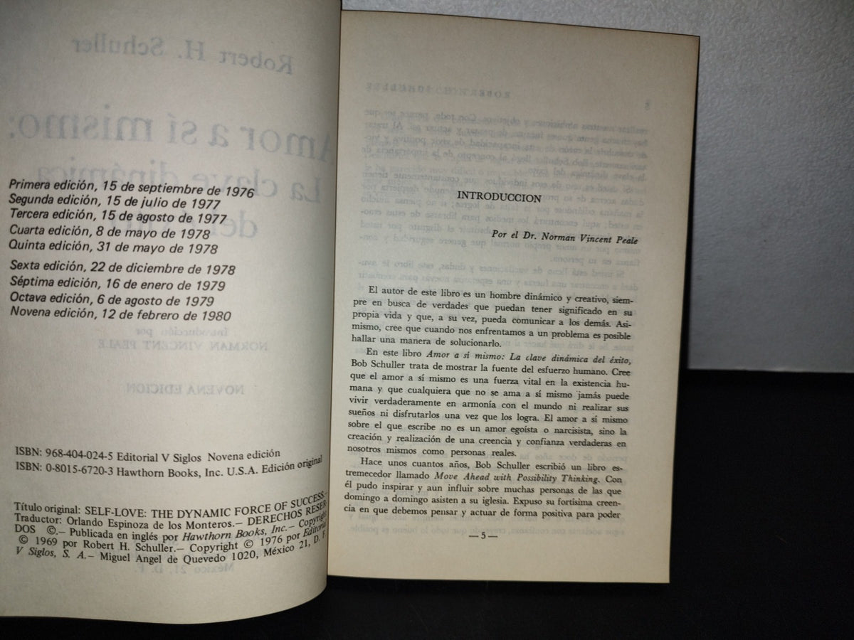 78- Amor A Si Mismo. La Clave Dinámica Del Éxito - Robert H. Schuller