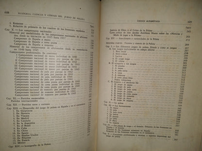 118- Historia, Ciencia Y Código Del Juego De Pelota - Luis Bombín Fernández - Ediciones Lauro. Primera Edición 1946