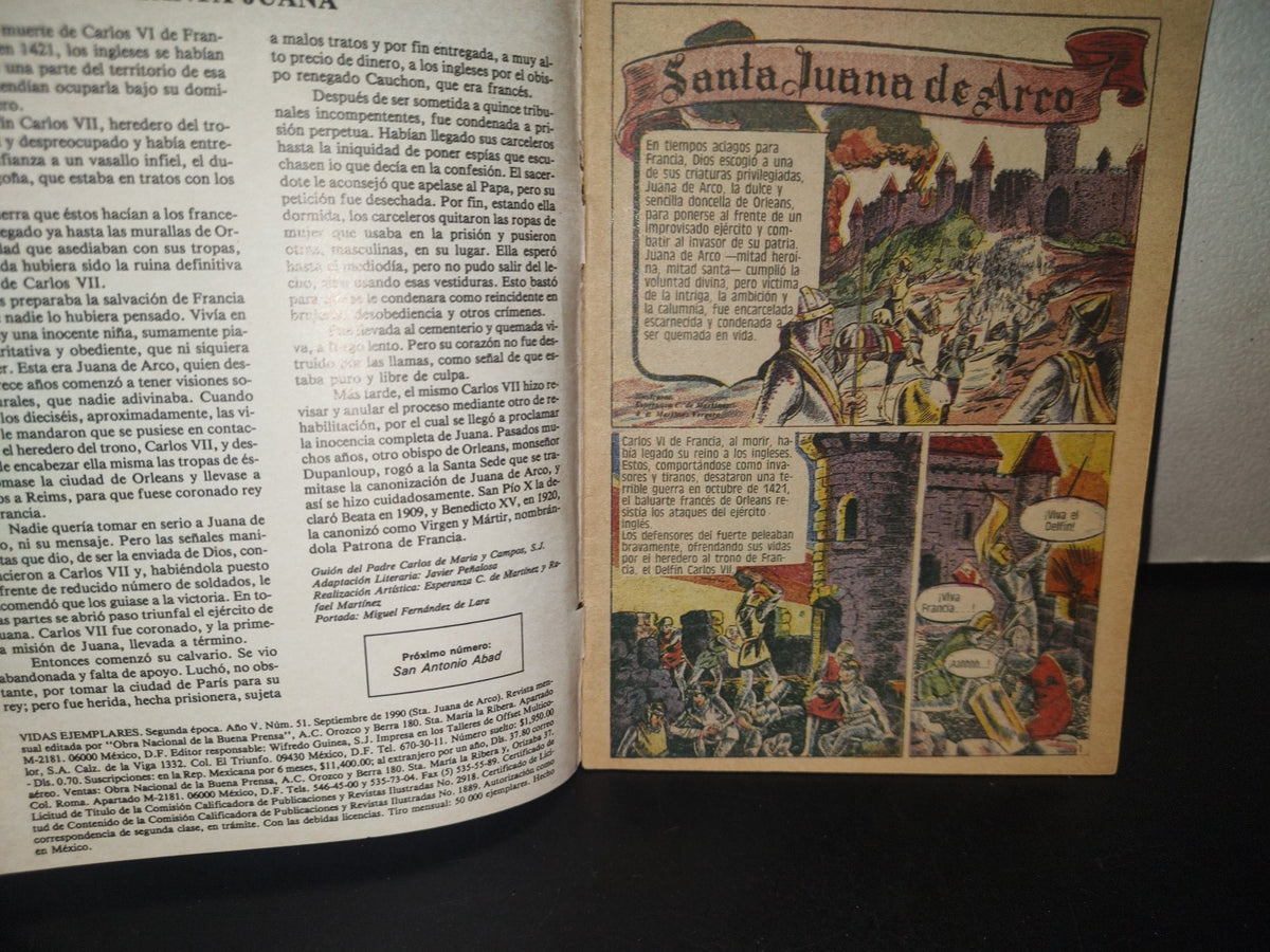 114- Vidas Ejemplares: Santa Juana De Arco - No. 51, Septiembre 1990