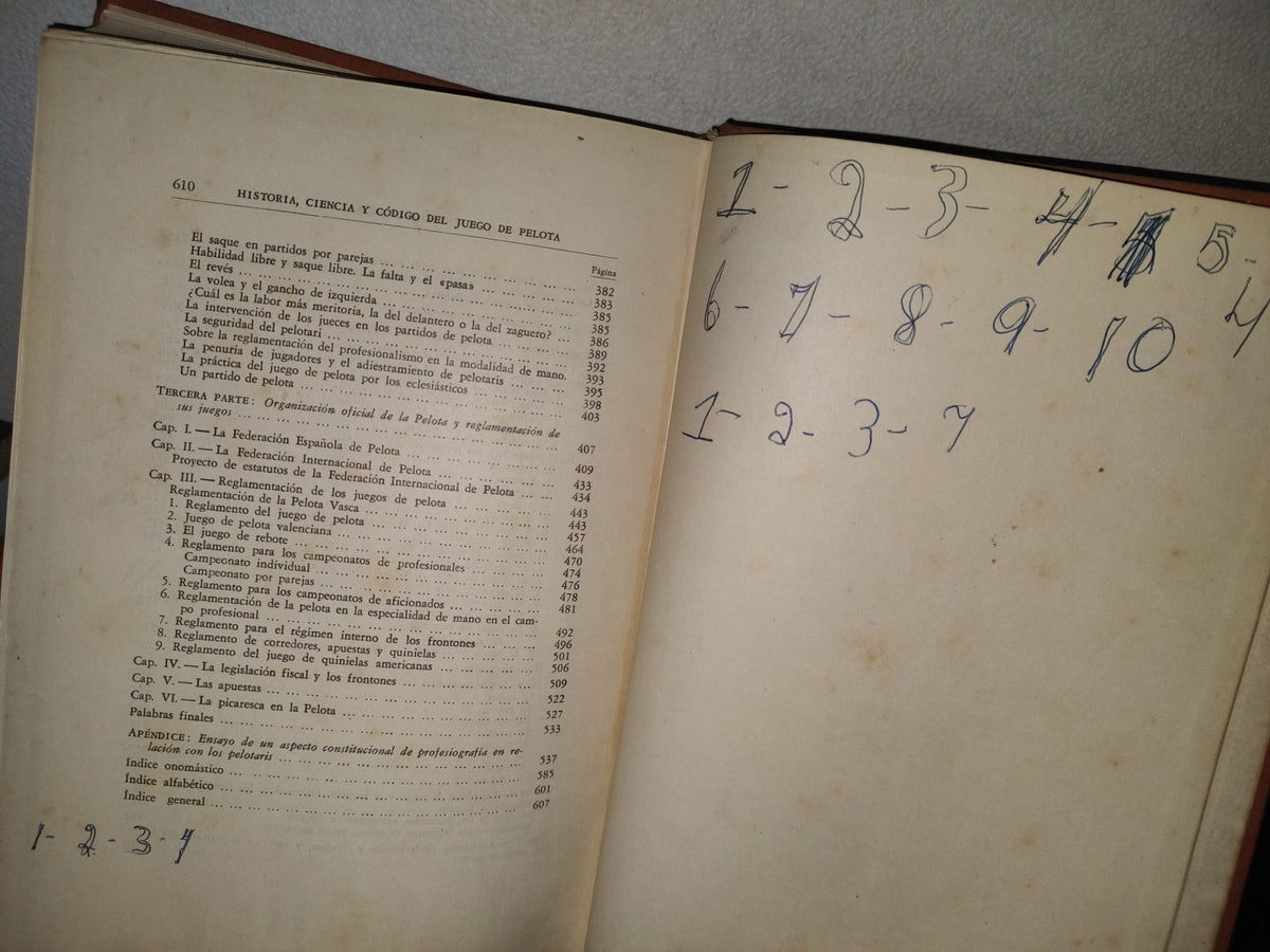 118- Historia, Ciencia Y Código Del Juego De Pelota - Luis Bombín Fernández - Ediciones Lauro. Primera Edición 1946