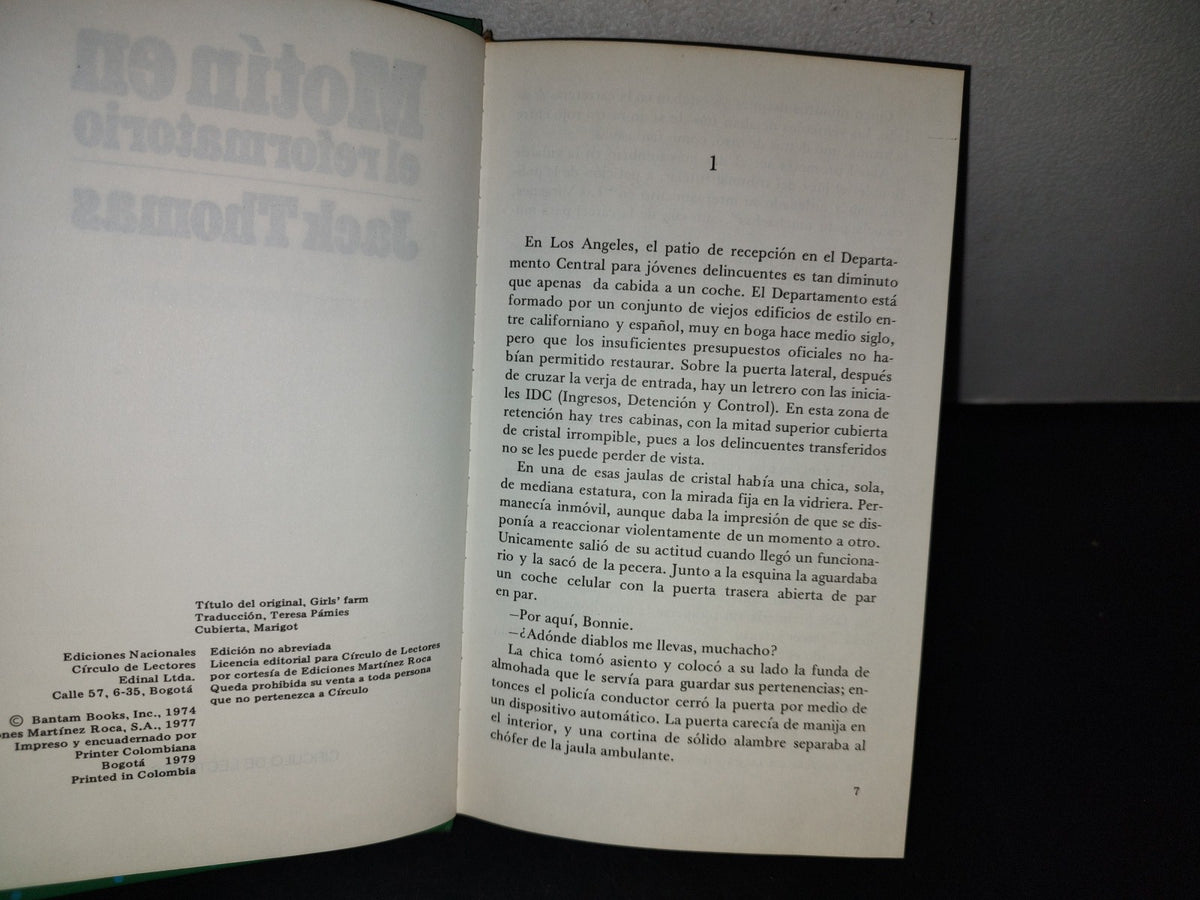 78- Motín En El Reformatorio - Jack Thomas - Ediciones Nacionales Círculo De Lectores, 1977