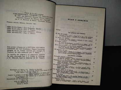 169- Historia Universal 1. El Alba De La Civilización - Carl Grimberg. Círculo De Lectores 1983