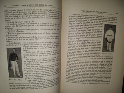 118- Historia, Ciencia Y Código Del Juego De Pelota - Luis Bombín Fernández - Ediciones Lauro. Primera Edición 1946