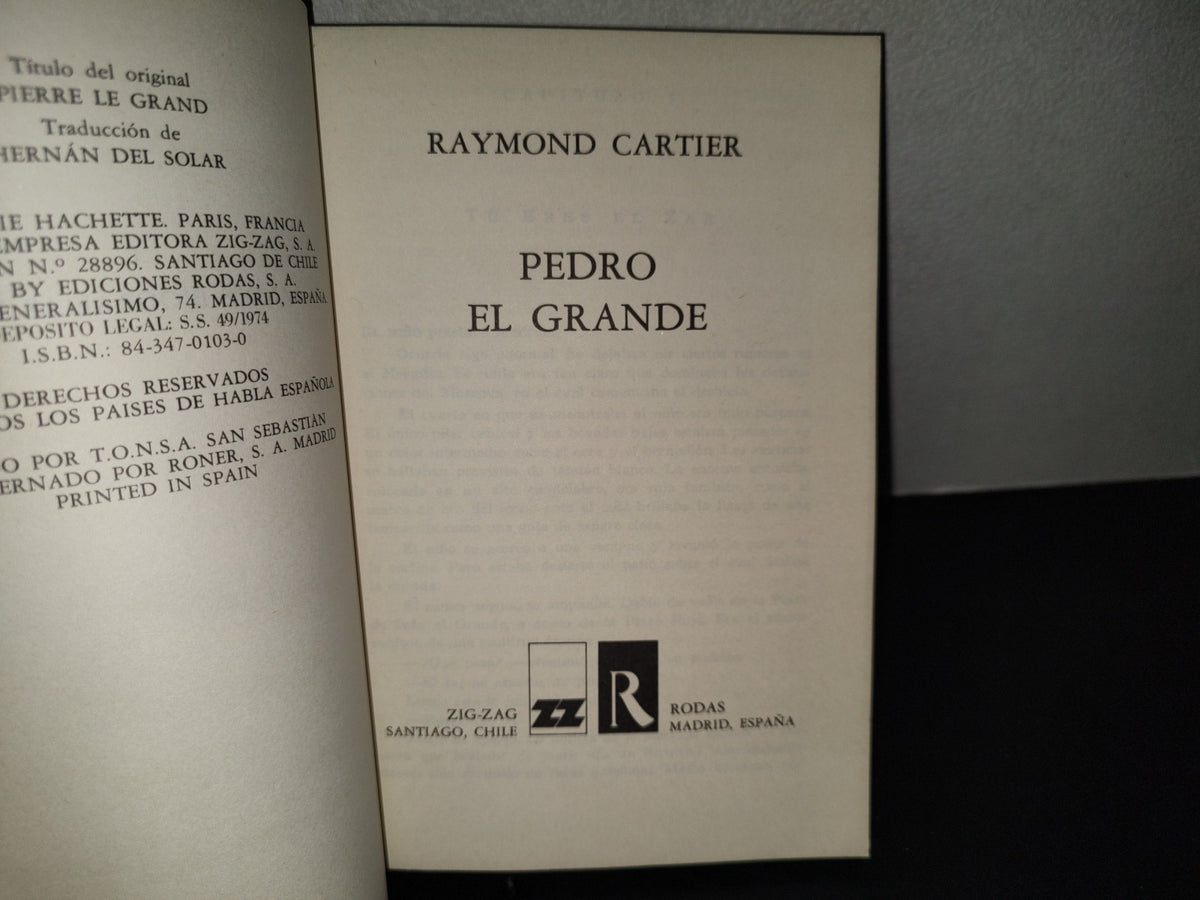 201- Pedro El Grande - Raymond Cartier - Ediciones Rodas, S. A., 1974