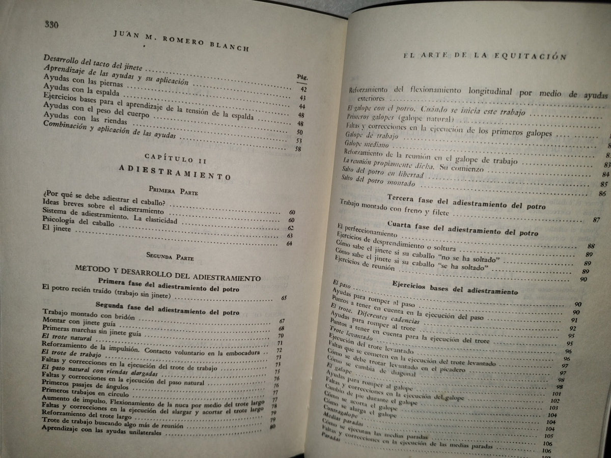 57- El Arte De La Equitación - Juan M. Romero Blanch - Editorial Albatros, 1975