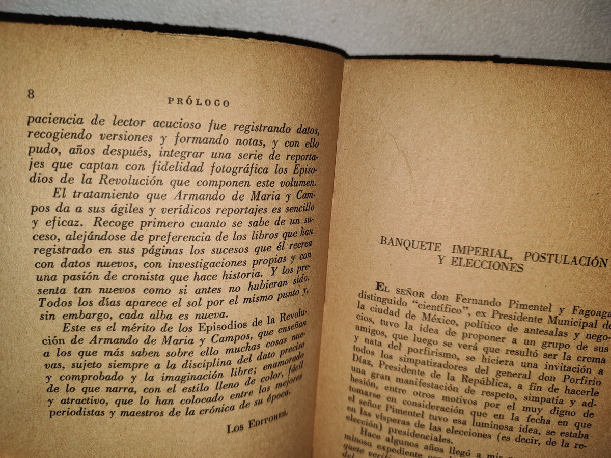 66- Episodios De La Revolución - Armando De María Y Campos - 1a. ed., 1958