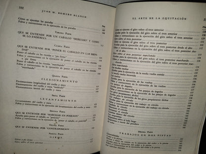 57- El Arte De La Equitación - Juan M. Romero Blanch - Editorial Albatros, 1975