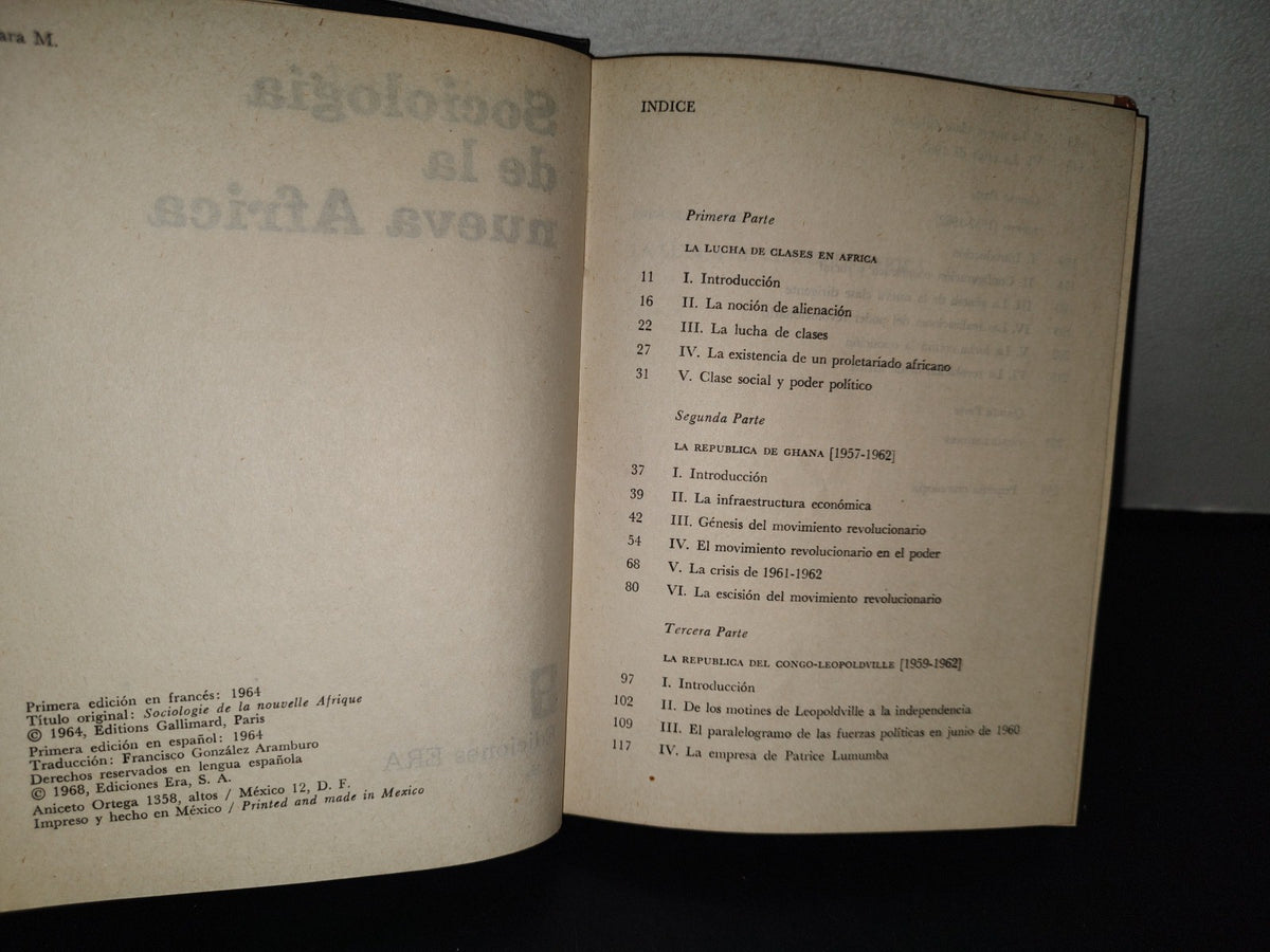 124- Sociología De La Nueva África - Jean Ziégler - Ediciones Era - Primera Edición 1964
